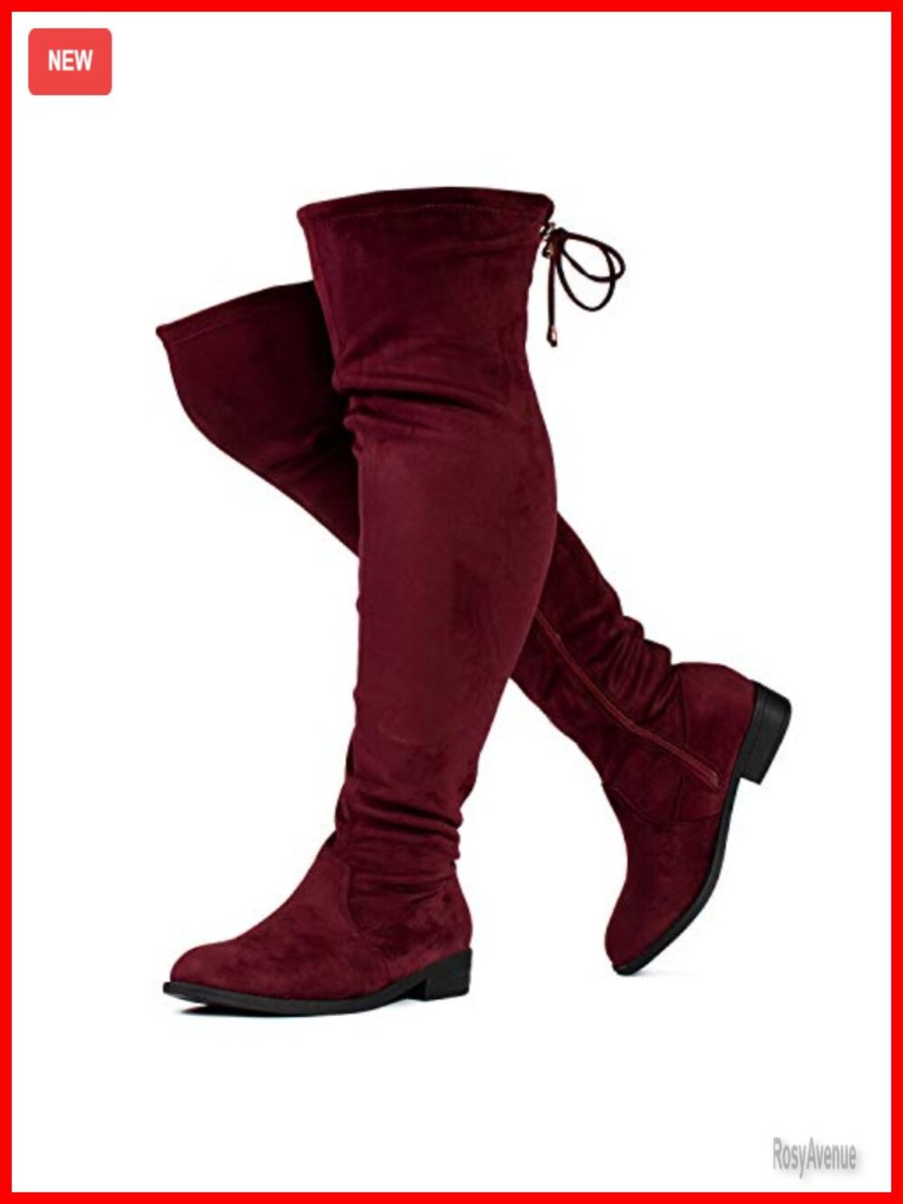 Wide Calf Over The Knee Low Heel Stretchy Vegan Boots